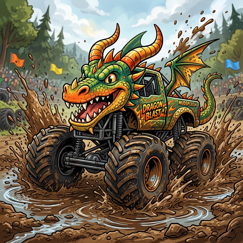 Off Road Monster Trucks Horn